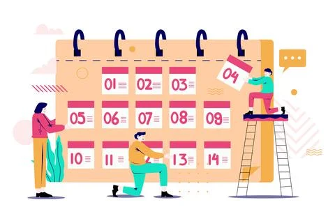 Work Schedule Illustration Stock Illustration