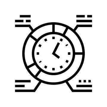 Work schedule line icon vector illustration sign Stock Illustration