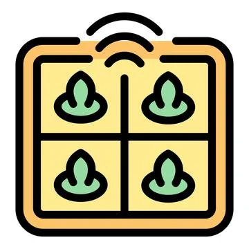 Work sensor plant icon vector flat Stock Illustration