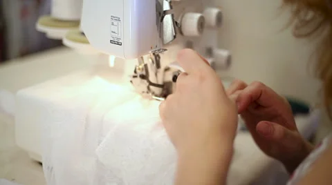Work on the sewing machine Stock Footage 61467485