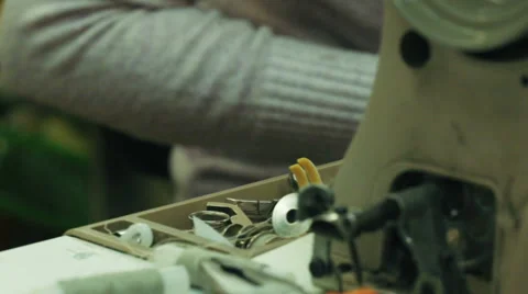 The work of the sewing machine Stock Footage 63629183