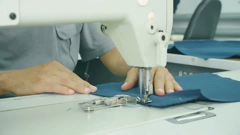 Work on the sewing machine Video stock 93021659