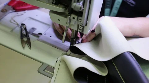 WORK ON A SEWING MACHINE Stock Footage 94100538