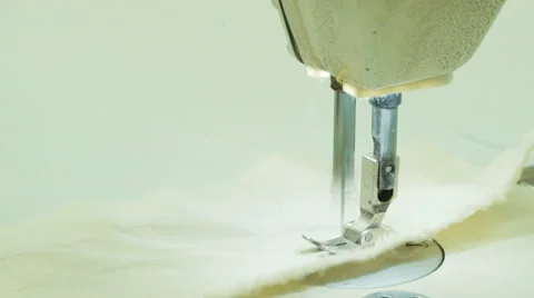 The work of the sewing machine in macro Stock Footage 63629303