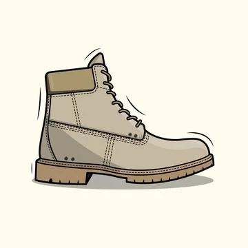 Work Shoes Beige Stock Illustration
