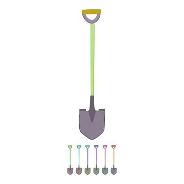 Work shovel vector cartoon graphic Stock Illustration