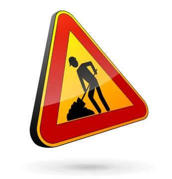 Work sign 3d Stock Illustration