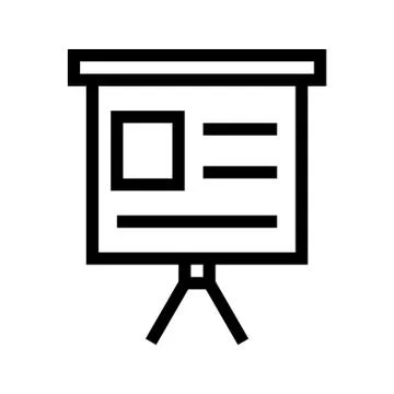 Work Slide Presentation Icon Stock Illustration