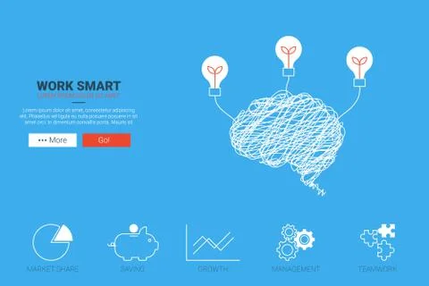 Work Smart Concept Illustrazione stock