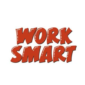 Work smart Motivational text Typography vector art Stock-Illustration