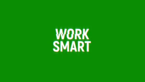 Work smart text glitch screen effect abstract media video animation Stock Footage 313001104