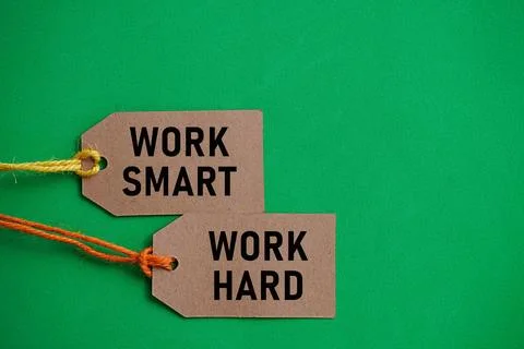 WORK SMART WORK HARD. The concept of choosing how to take action Stock Photos