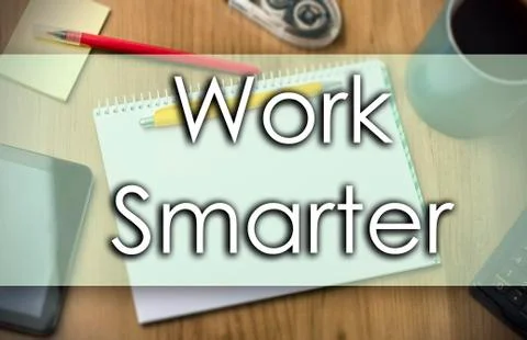 Work Smarter -  business concept with text Illustrazione stock