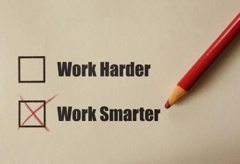 Work Smarter check box Stock Photos