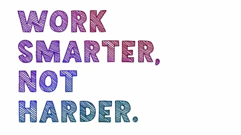Work smarter not harder 스톡 동영상 281733878