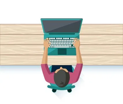 Work Space People for Table Design 스톡 일러스트