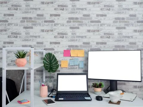 Work space in the room. Foto stock