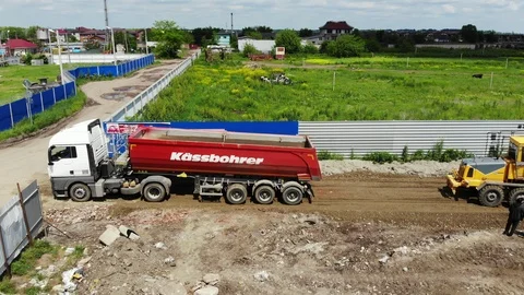 The work of special vehicles. Construction of the road. Stock Footage 111529307