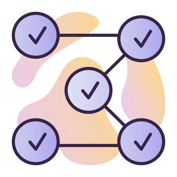 Work stages, gradient icon Stock Illustration