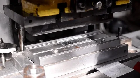 Work on a stamping machine Stock Footage 74993074