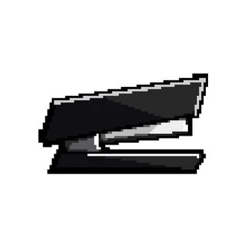 Work stapler pixel art vector illustration Stock Illustration