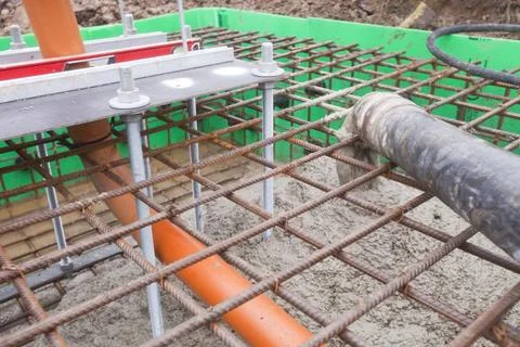 Work starts on the initial groundworks for 3 wind turbines to be constructed  Stock Photos