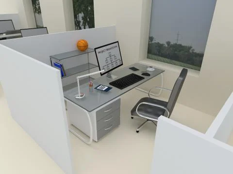 Work Station concept Stock Illustration