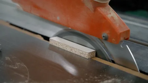 The work of a stationary electric saw in close-up. Stock Footage 219725603