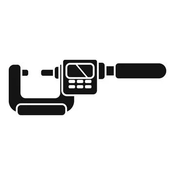Work steel object icon simple vector. Digital micrometer Stock Illustration