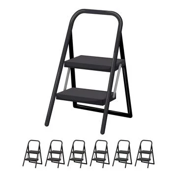 Work step ladder safety cartoon vector graphic Stock Illustration