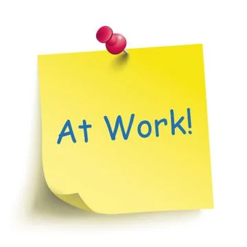 At Work Sticker Stock Illustration