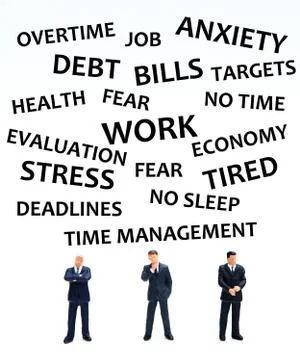 Work stress anxiety Illustrazione stock