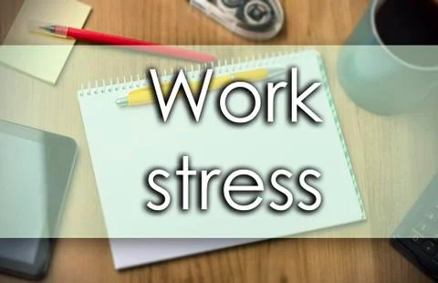 Work stress -  business concept with text Stock Illustration