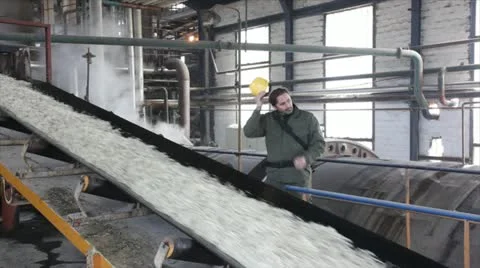 Work in Sugar Factory Stock Footage 24659242