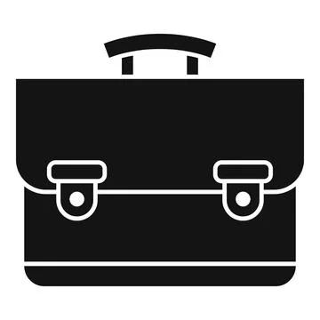 Work suitcase icon simple vector. Business bag Stock Illustration