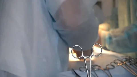 The work of surgeons during a medical operation Stock Footage 194508347