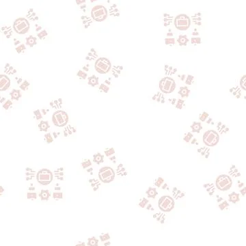Work system glyph seamless pattern 스톡 일러스트