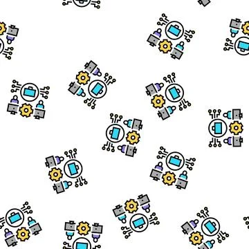 Work system vector seamless pattern イラスト素材