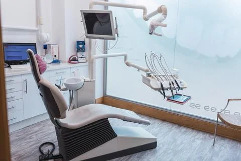 Work table with dental tools in a dentist's office.health and wellness concep Stock Photos