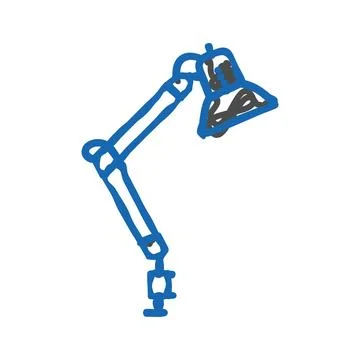 Work table lamp icon doodle illustration Illustrazione stock