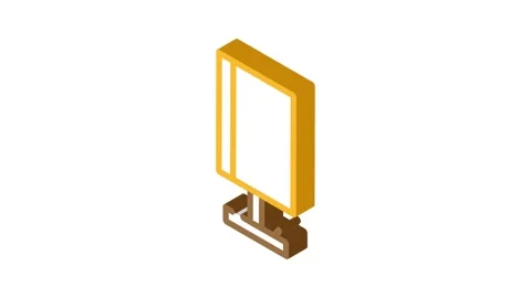 Work table lamp isometric icon animation Stock Footage 327295383