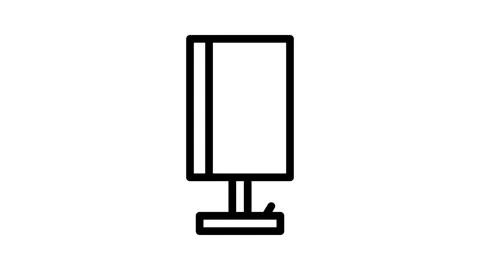 Work table lamp line icon animation Stock Footage 326766756