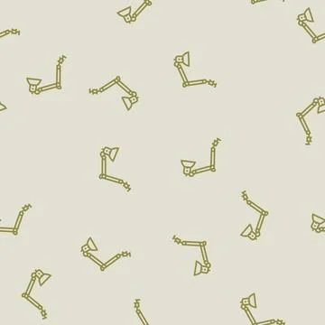Work table lamp line seamless pattern Stockillustratie