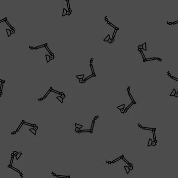 Work table lamp vector seamless pattern Stock Illustration