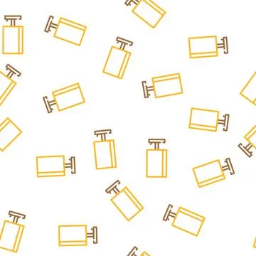 Work table lamp vector seamless pattern Stock Illustration