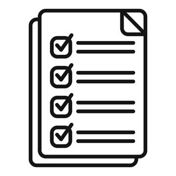 Work task icon outline vector. Test checklist Illustrazione stock