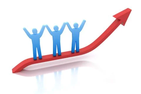 Work Team progress Stock Illustration