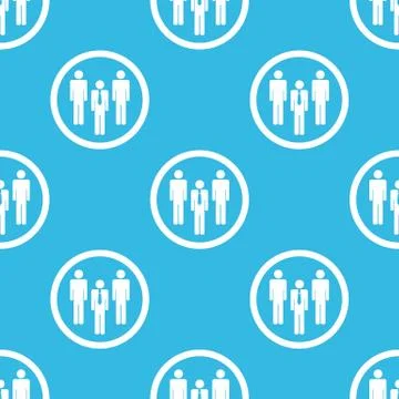 Work team sign blue pattern Stock Illustration