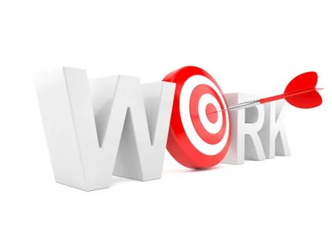 Work text with bull's eye Stock Illustration