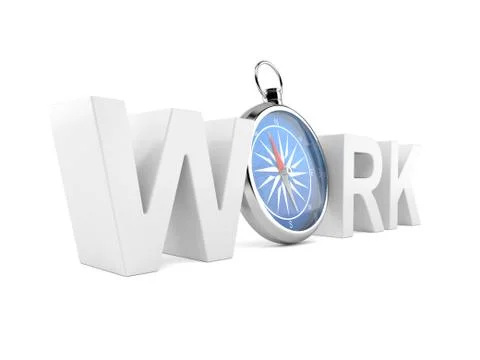 Work text with compass 스톡 일러스트